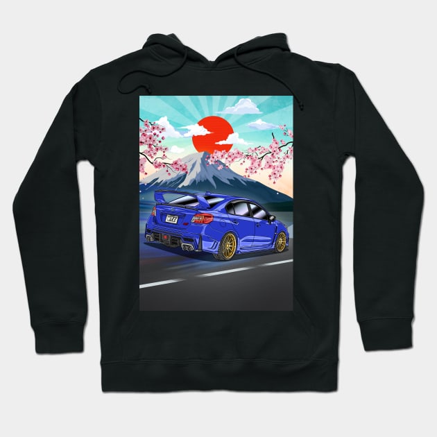 Subaru Impreza WRX STi Evo Eye 2015 in Japan Hoodie by Guyvit